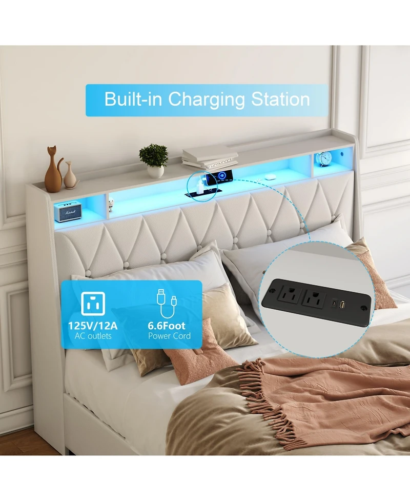 Lucky One Bed Frame with Ergonomic Headboard