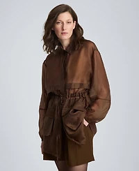 Kenneth Cole Women's Collared Neck Shacket
