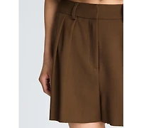 Kenneth Cole Women's High-Rise Pleated Shorts