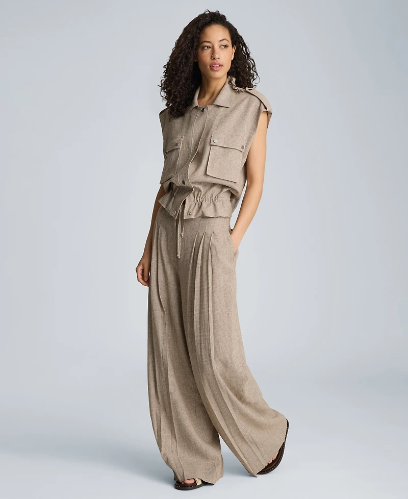 Kenneth Cole Women's High-Rise Triple Pleated Pants