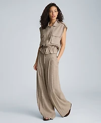 Kenneth Cole Women's High-Rise Triple Pleated Pants