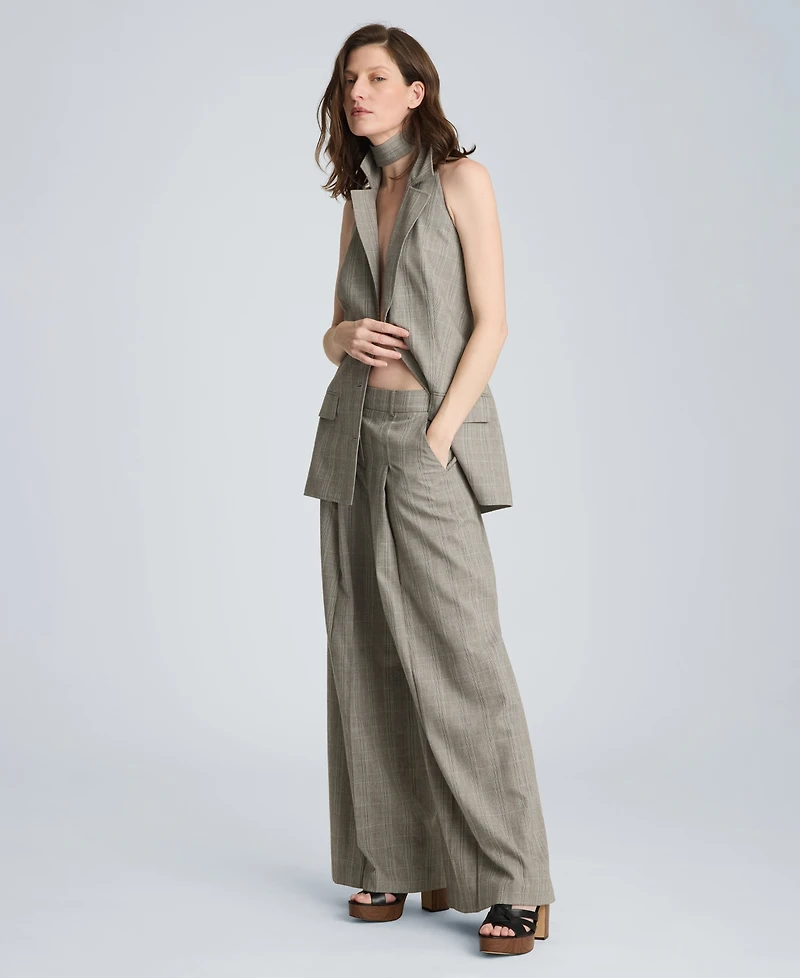 Kenneth Cole Women's High-Rise Pleated Wide-Leg Pants