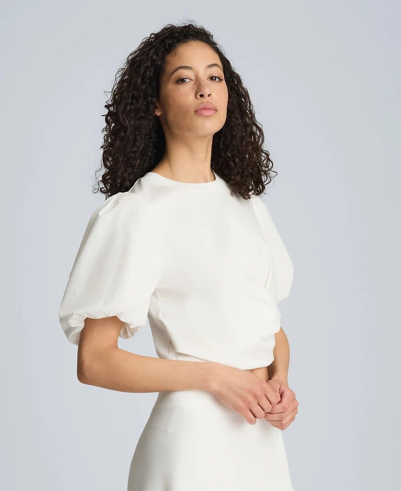 Kenneth Cole Women's Crewneck Wrap T-Shirt