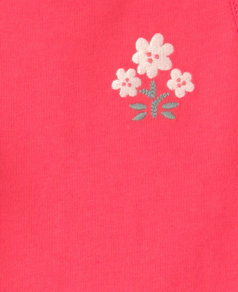 Carter's Baby Girls' Floral Top, Bodysuit and Shorts, 3-Piece Set