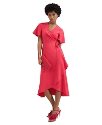 Phase Eight Women's Julissa Short Sleeve Wrap Midi Dress