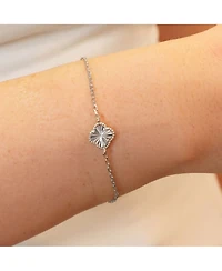 The Lovery Fluted Single Clover Bracelet Sterling Silver