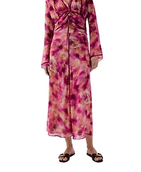 Scalpers Women's Tie Velvet Print Skirt