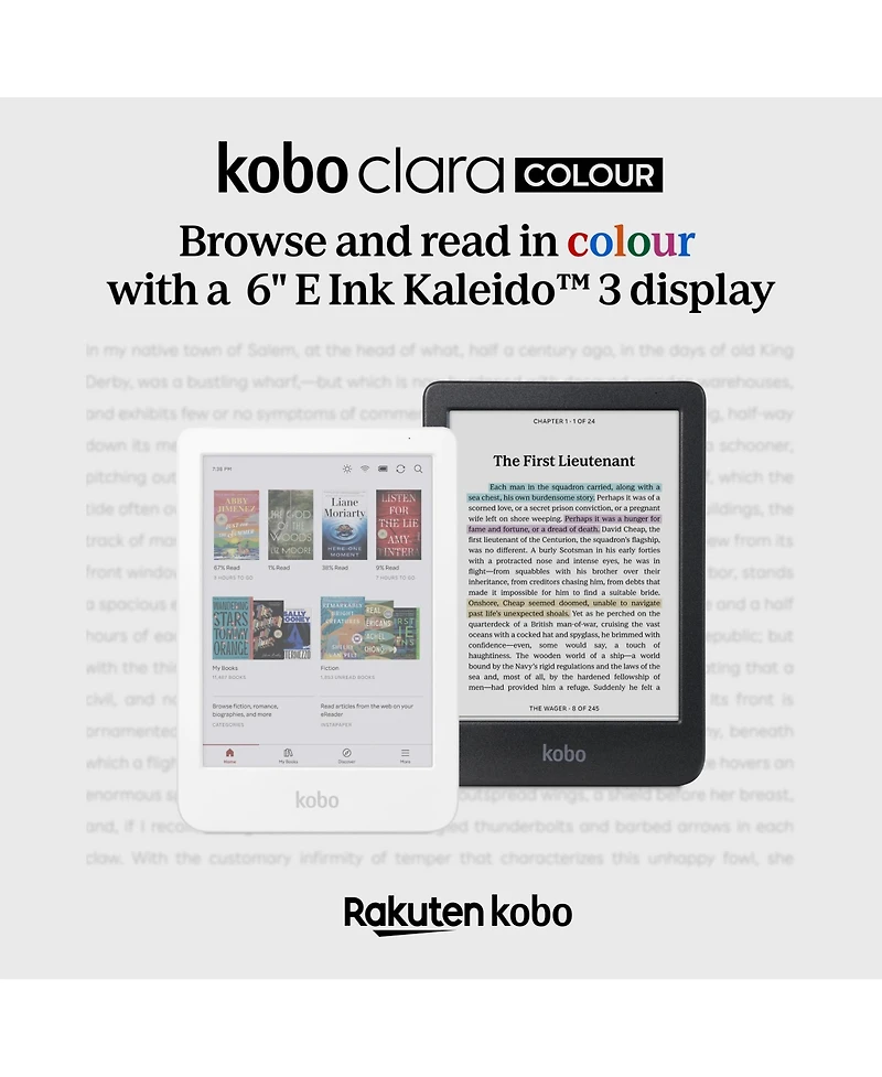 Kobo Clara Colour eReader with SleepCover Case Bundle