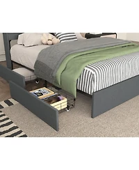 Lucky One Queen Bed Frame with 4 Storage Drawers