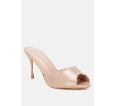 London Rag Womens Lilith Peep Toe Stiletto Heel Sandals