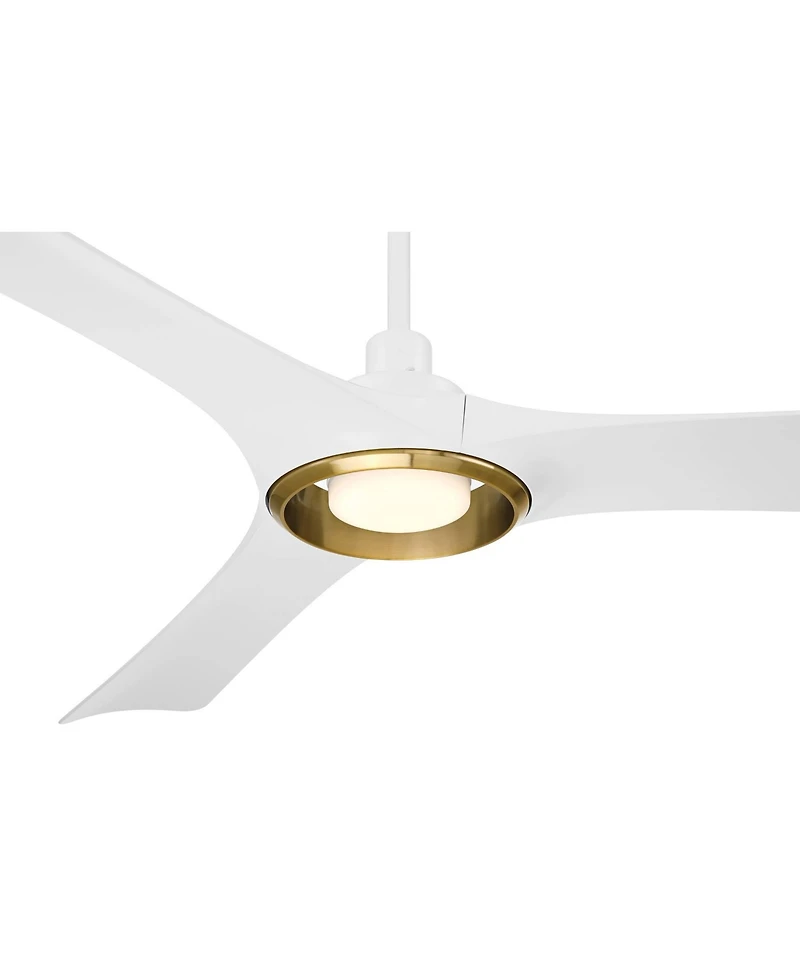Casa Vieja 56" Ethos Modern Indoor Outdoor Ceiling Fan 3 Blade Led Light Remote Control