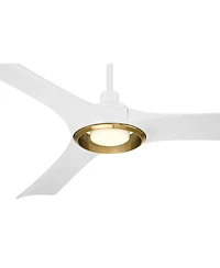 Casa Vieja 56" Ethos Modern Indoor Outdoor Ceiling Fan 3 Blade Led Light Remote Control