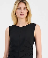 Anne Klein Women's Round-Neck Scuba Crepe Sheath Dress