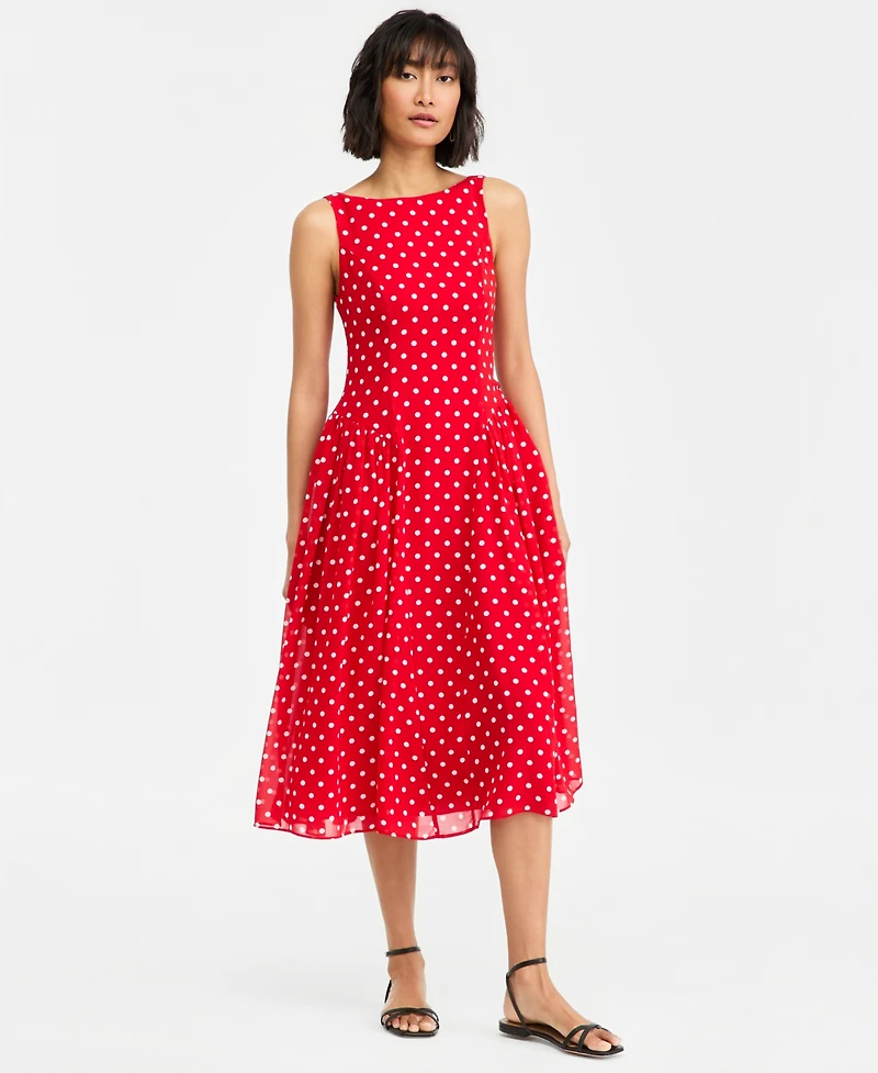On 34th Women's Drop-Waist Midi Dress, Macy's Exclusive