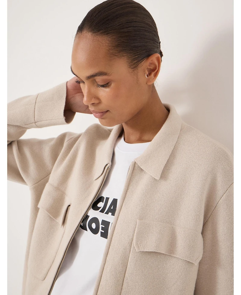 Hush Women's Knitted Zip Front Jacket