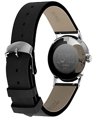 Timex Unisex Quartz Analog Black Leather Watch 38mm