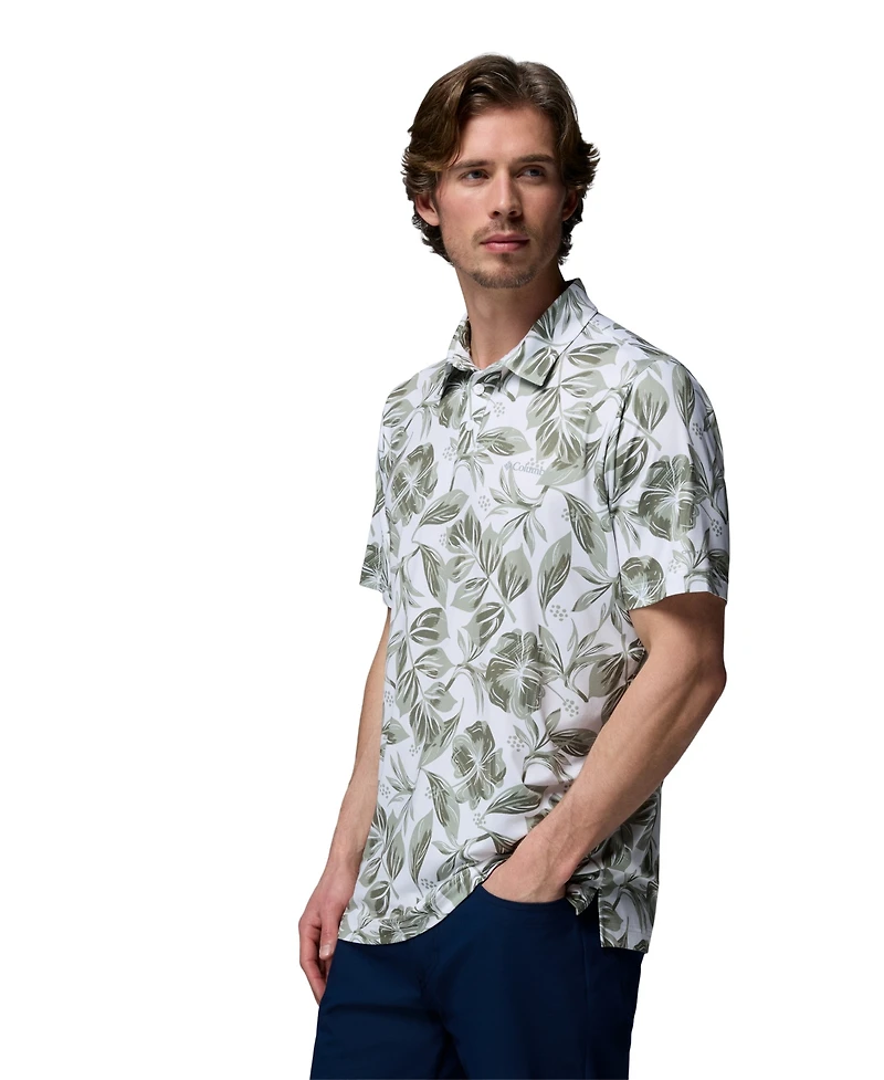 Columbia Men's Parsons Printed Short-Sleeve Polo Shirt