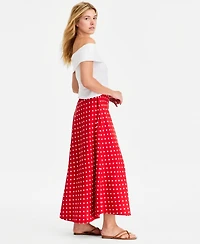 On 34th Women's Linen-Blend Midi Circle Skirt, Macy's Exclusive