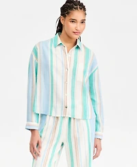 Liverpool Los Angeles Women's Long-Sleeve Relaxed Button-Down Shirt