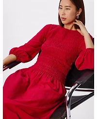 Whistles Women's Smocked Bodice Midi Dress