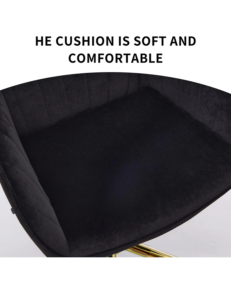 Flynama Gold Base Ergonomic Adjustable Swivel Office Chair,Comfort Long Sitting Chair