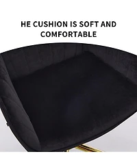 Flynama Gold Base Ergonomic Adjustable Swivel Office Chair,Comfort Long Sitting Chair