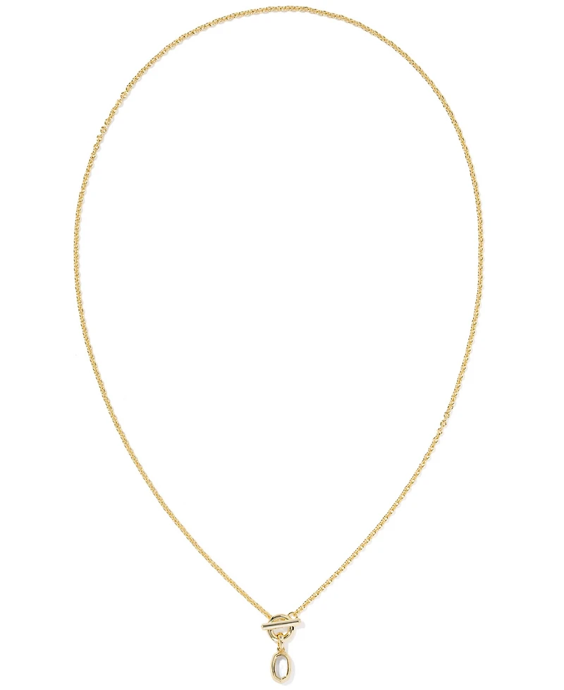 Kendra Scott Malachite & Imitation Pearl 14K Gold Plated Over Brass Daphne Link and Chain Necklace