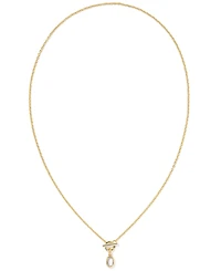 Kendra Scott Malachite & Imitation Pearl 14K Gold Plated Over Brass Daphne Link and Chain Necklace