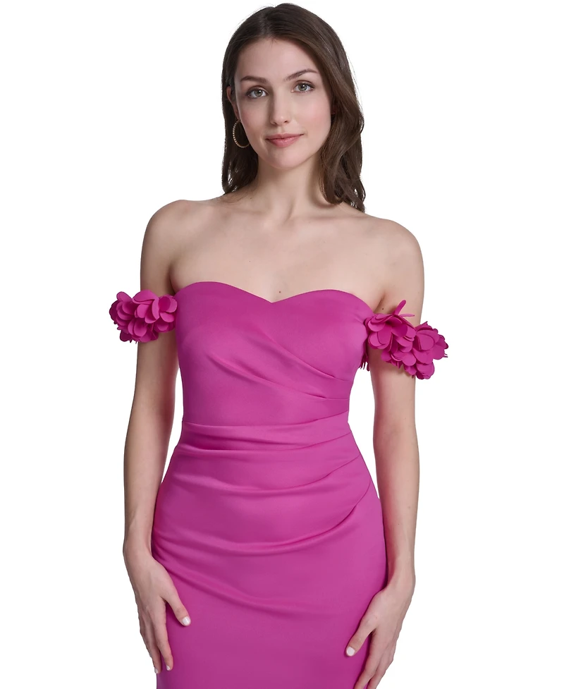 Eliza J Petite Polyester-Blend Sweetheart Neck Ball Gown