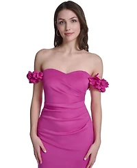 Eliza J Petite Polyester-Blend Sweetheart Neck Ball Gown