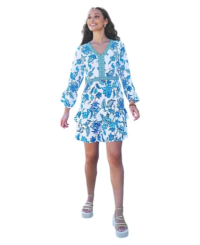 Yumi Women's Floral Beach Tunic Dress