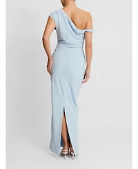 Six Stories Women's Asymmetric Beaded Maxi Dress