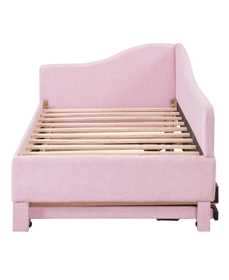 Streamdale Furniture Shaped Upholstered Daybed with Pop Up Trundle