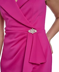 Jessica Howard Women's Sleeveless V-Neck Midi Dress