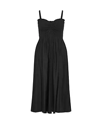 City Chic Women's Maui Shirred Maxi Dress