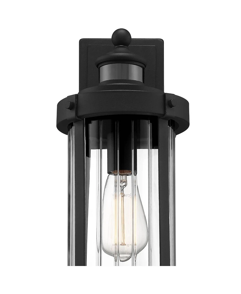 John Timberland Stan Modern Industrial Outdoor Wall Light Fixture Textured Clear Glass for Post Exterior Barn Deck House Porch Yard Patio