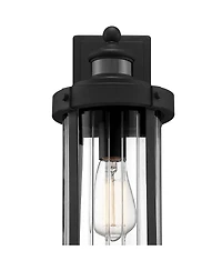 John Timberland Stan Modern Industrial Outdoor Wall Light Fixture Textured Clear Glass for Post Exterior Barn Deck House Porch Yard Patio