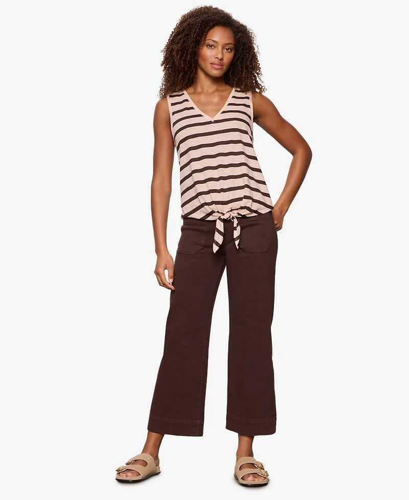 Sanctuary Petite The Marine Wide-Leg Cropped Jeans