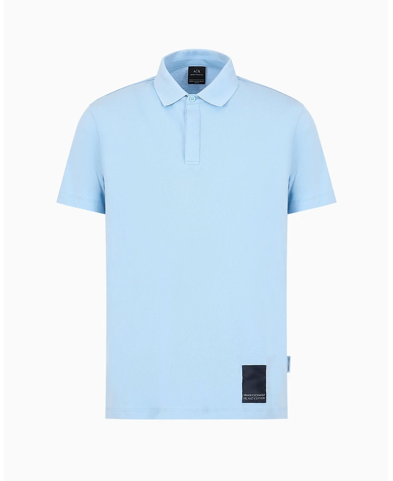 A|X Armani Exchange Men's Regular Fit With Patch Logo Polo Shirt