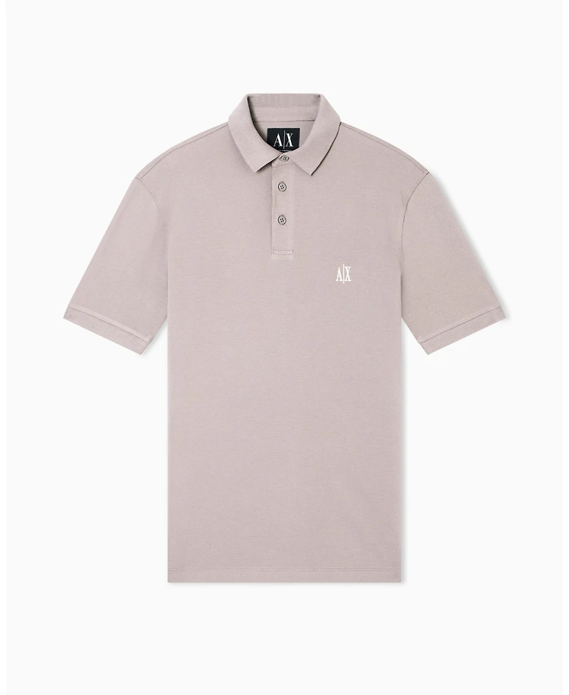 A|X Armani Exchange Men's Regular Fit Cotton Pique Polo Shirt