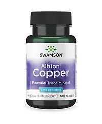 Swanson Copper Antioxidant Immune System Red Blood Cell Support Mineral Supplement copper chelate 2 mg 300 Tablets