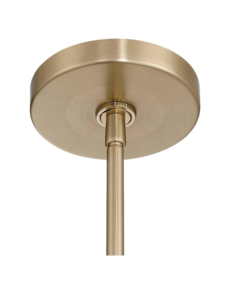 Possini Euro Design Stephanie Wide Brass and Glass Pendant Light