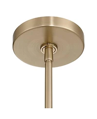 Possini Euro Design Stephanie Wide Brass and Glass Pendant Light