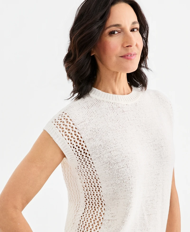 Style & Co Women's Mixed-Stitch Dolman-Sleeve Sweater, Macy's Exclusive