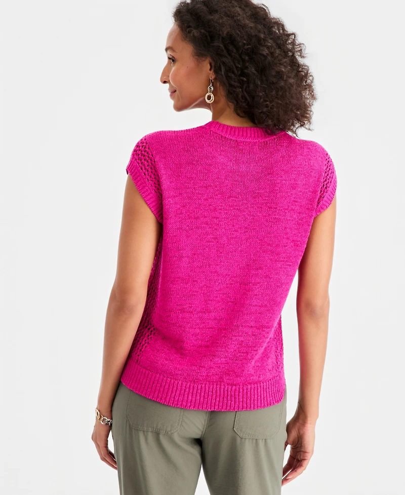 Style & Co Women's Mixed-Stitch Dolman-Sleeve Sweater, Macy's Exclusive