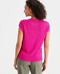 Style & Co Women's Mixed-Stitch Dolman-Sleeve Sweater, Macy's Exclusive