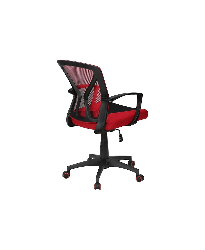 Flynama Mesh Metal Mid Back Office Chair,Contemporary Swivel Chair