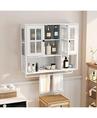 Flynama Bathroom Wall Cabinet with 12 Cabinets Finish