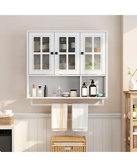 Flynama Bathroom Wall Cabinet with 12 Cabinets Finish
