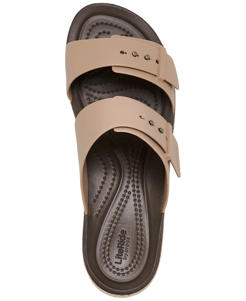 Crocs Women's Brooklyn Cork Buckle Sandals from Finish Line